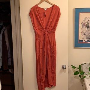 Cotton Candy LA Rust Goddess Midi Dress